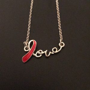Breast Cancer “Love” Necklace
